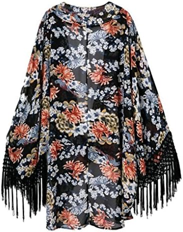 Adogirl Women's Light Loose Chiffon Kimono Cardigan