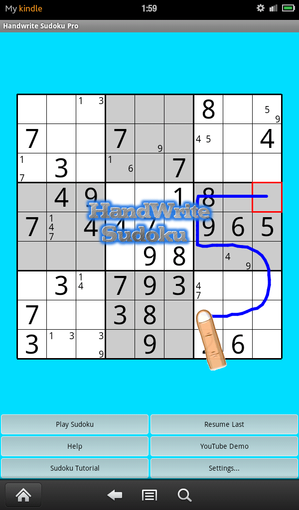 HandWrite Sudoku for Kindle Fire Appstore for Android