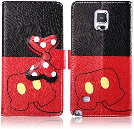 tramsla Premium PU Leather Wallet Cute Bow-knot Flip Case Cover Folio Stand for Samsung Galaxy Note 4 - Case 1