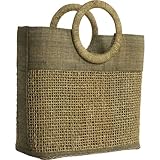 Mad By Design Jute Tote with Smokey Fabric