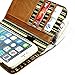 Alston Craig Genuine Vintage leather E-scape Tec wallet case cover (with RFID Blocking) for iPhone 6 Plus - Brown