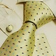 BUY : NEW Designer Yellow Blue Theme Neckties for Men Jacquard Woven Pure Silk Mens Tie and Cufflinks Set with Matching Presentation Box Bh1035