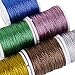 10pcs Rolls Mixed Color Multifunctional String Metallic Jewelry Cord Card Braid--0.5mm