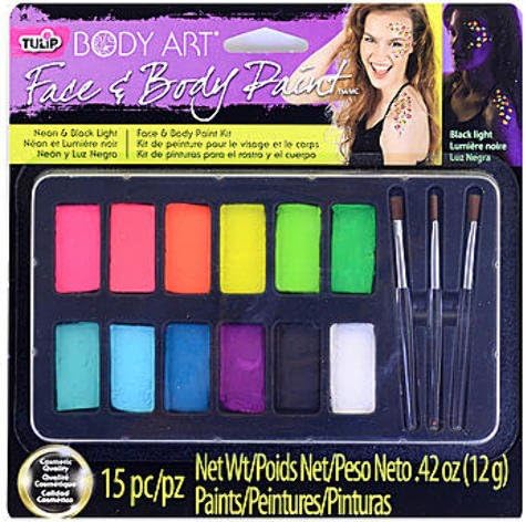 Brand New Tulip Body Art Face & Body Paint Palette Kits (Neon & Black Light) Brand New