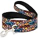 Buckle-Down Pet Leash - SUPERMAN Action Blocks Red/Blue - 6 Feet Long - 1