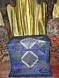 Wall Hanging Throw-blue Beaded Beautiful Hand Embroidered Beaded Tapestry 60x40(purchaser of This Item Gets Matching Cushion Pair Free)