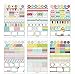 Seasonstorm (TM) 6 sheets/set Cute Simple Life Calendar Paper Sticker Scrapbook Calendar Diary Planner Decor with Free Gift Logo Keychain (1 set (30 days slow shipping))