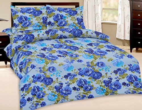 Urban style satin Floral Double bedsheet With 2 pillow covers