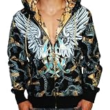 CHRISTIAN AUDIGIER Ed Hardy Full Of Grace Wings Mens Hoodie Hooded Sweatshirt