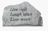Kay Berry- Inc. 73920 Live Well-Laugh Often-Love Much - Garden Accent - 4.25 Inches x 2.25 Inches