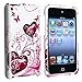 Butterfly Heart 2d Hard Snap-on Crystal Skin Case Cover Accessory for Ipod Touch 4th Generation 4G FOR 8GB 32GB 64GB