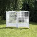 Rank- und Sichtschutz-Spalier 2er Set 140 cm hoch, 2x100 cm breit, wei�
