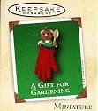 Hallmark 2002 Mini Ornament A GIFT FOR GARDENING - MOUSE in GLOVE
