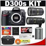 Nikon D300s Digital SLR Camera + 24-70mm G AF-S Lens + 70-200mm II VR + 16GB Card + Nikon EN-EL3e Battery + Case + Cameta Bonus Accessory Kit