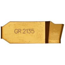 Sandvik Coromant CoroCut 1-Edge Carbide Grooving Insert, GR Geometry, Non-Handed, Neutral Cut, GC2135 Grade, Multi-Layer Coating, 1 Edges