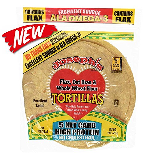 Buy Joseph's Low Carb Tortilla Flax, Oat Bran and Whole Wheat Flour Torillas, 8 inch, 9 oz