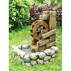 Gartenbrunnen Wasserrad, 57 x 52 x 73 cm