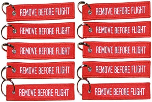 HAMIST Remove Before Flight Key Chain 10 Pack