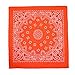 CTM Cotton Neon Paisley Bandanas, Orange
