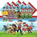 amscan Paw Patrol Puppy Pet Children Birthday Complete Party Tableware Pack for 16