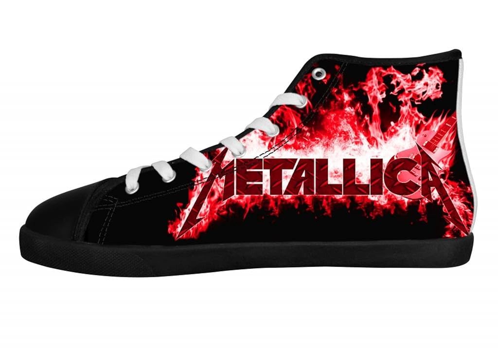 Amazon.com: Rock Band Metallica Men's Canvas Shoes Men Black High ...