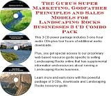 The Guru's Super Marketing, Godfather Principles and Sales Models for Landscaping Rocks Businesses 3 CD Combo Pack The Guru's Super Marketing, Godfather Principles and Sales Models for Landscaping Rocks Businesses 3 CD Combo Pack