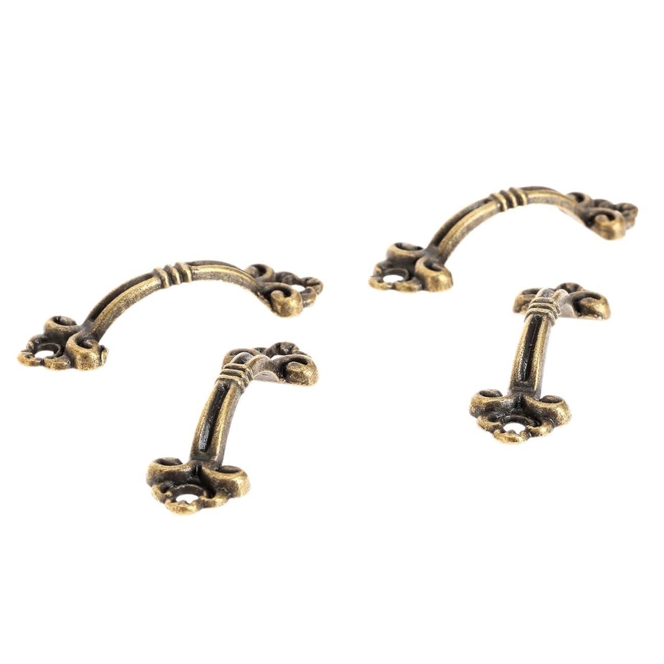 Dophee 12Pcs Small Brass Decorative Jewelry Box Chest Drawer