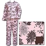 The Cat's Pajamas Chrysanthemum Non-Flannel Pajama with Chocolate Piping