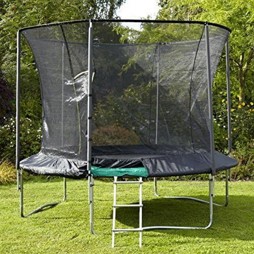 2015 Model - TP Genius 2 10ft Round Trampoline and Surroundsafe Enclosure with Igloo Door (TP312) now with FREE Ground Stakes (TP339) by TP Genius