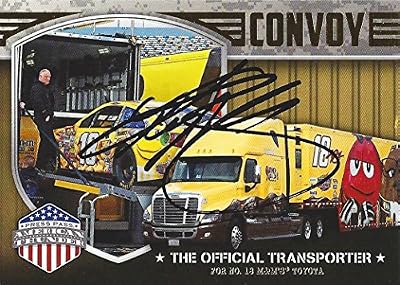 AUTOGRAPHED Kyle Busch 2014 Wheels American Thunder CONVOY (#18 M&M's Official Transporter) Signed Collectible NASCAR Trading Card with COA