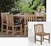 Chadwick Garden Solid Shorea Wood Sidechair
