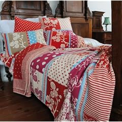Bett�berwurf nova romantisch rot ca 140 x 220 cm David Fussenegger