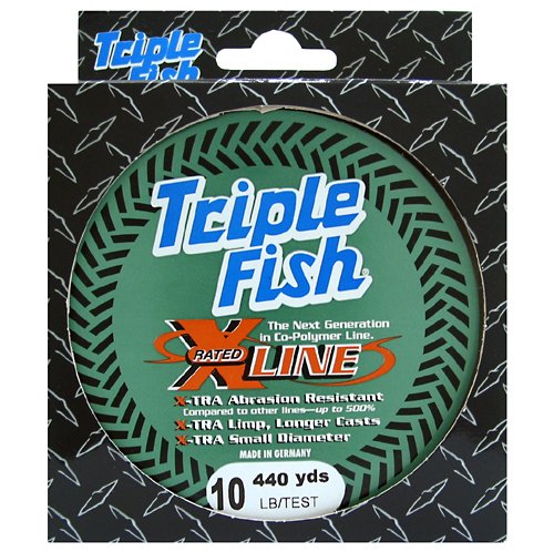 Triple Fish Xrated Co-Polymer Line Size: Bulk Spool; Test: 6 pound