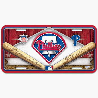 Philadelphia Phillies Embossed Hi Definition Metal License Plate