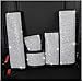 U&M Bling Bling Auto Seat Belt Cover & Handbrake Cover & Shift Gear Knob Cushion Luster Crystal Diamond Car Decor Accessories (4 pcs in 1 Set)
