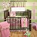 My Baby Sam Paisley Splash 4 Piece Crib Bedding Set, Pink
