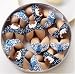 Gourmet Food : DOSE OF GOOD FORTUNES: A Dozen Dark and White Chocolate Hand-Dipped Fortune Cookies Decorated for Father's Day & Nestled in a Gold Container