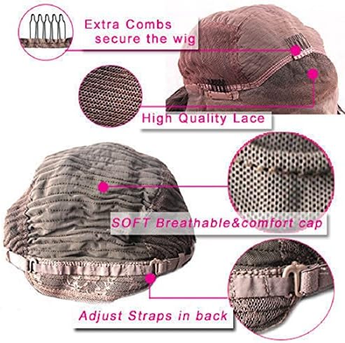 Brazilian Lace Front Wigs Kinky Curly Glueless Lace Front Human Hair Wigs Virgin Hair Afro Curly Wigs for Black Women (14 inch)