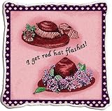 Red Hat Flashes Pillow - 17 x 17 Pillow
