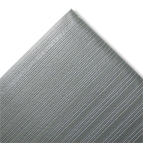 Crown Ribbed Anti-Fatigue Mat, Vinyl, Gray