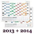 Jahresplaner-Set DIN A2 2013 + 2014 (Zwei St�ck) Rainbow Wandkalender im DIN A2 Format mit 14 Monaten und kompletter Jahresvorschau des n�chsten Jahres