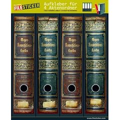 File Sticker - Design Etiketten - Motiv Meyer's Lexikon - f�r 4 breite Ordner