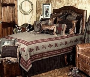 Western Bedding Ride M Cowboy Bedspread