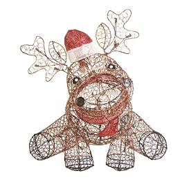 70lt Glitter Wire Sitting Moose