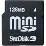 SanDisk SDSDQ-128-A10M 128 MB Mini SD Card