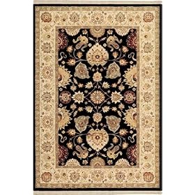 Royalty Area Rug, 6'7x9'6, BLACK by Home Decorators Collection