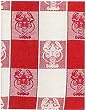 100% Cotton Jacquard Check Dishtowel, Red Lobster 18" X 28" Set / 6