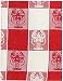 100% Cotton Jacquard Check Dishtowel, Red Lobster 18" X 28" Set / 6