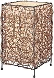 Rattan Cube Accent Table Lamp