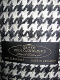 100% Cashmere Wool Super Soft Feel Scarf / Muffler - Black / White Hound Tooth